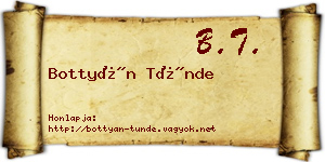 Bottyán Tünde névjegykártya