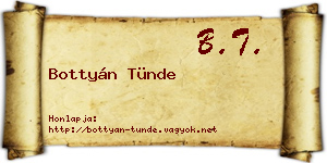 Bottyán Tünde névjegykártya